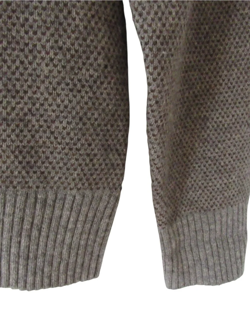 J Crew Rugged Merino Gray Sweater Medium Birdseye Half Zip Pullover Mock Neck